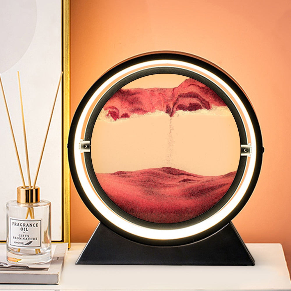 3D Hourglass Quicksand Table Lamp - wonderfulandamazingstuff