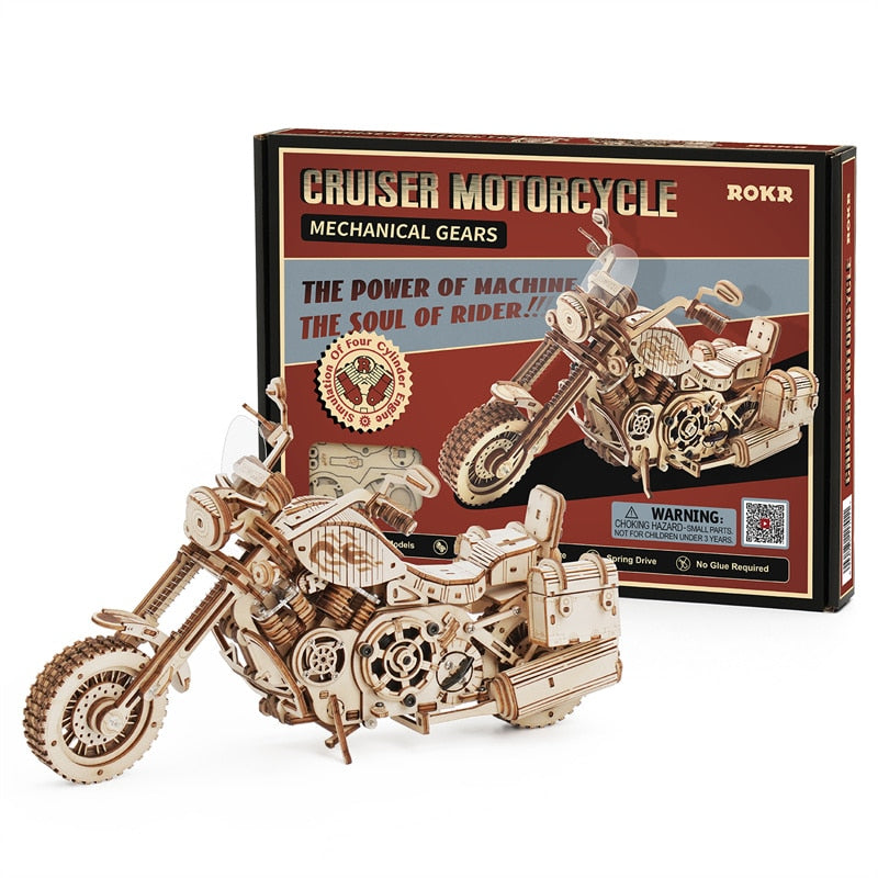 420 PCS Wooden Motorcycle Puzzle - wonderfulandamazingstuff