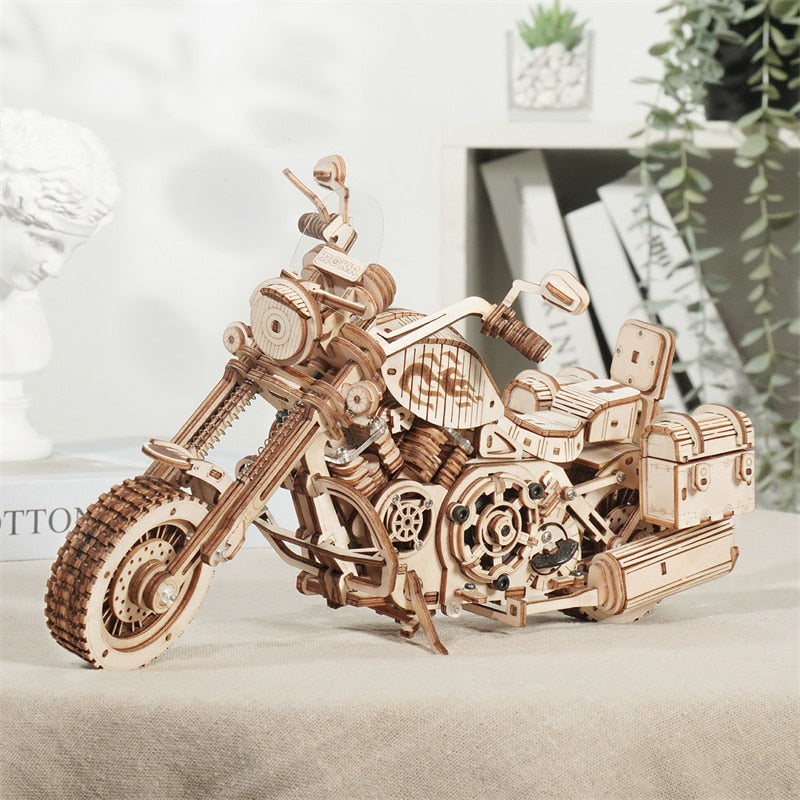 420 PCS Wooden Motorcycle Puzzle - wonderfulandamazingstuff