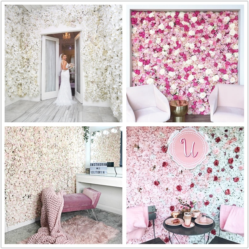 Silk Rose Flowers 3D Backdrop Wall - wonderfulandamazingstuff