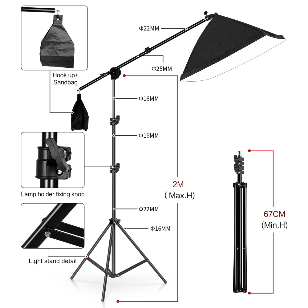 Photography Background Frame Support Softbox Lighting Kit - wonderfulandamazingstuff