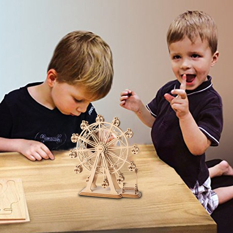 3D Wooden Ferris Wheel Puzzle - wonderfulandamazingstuff