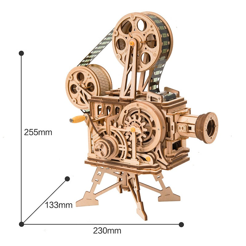 Hand Crank Projector 3D Wooden Puzzle - wonderfulandamazingstuff