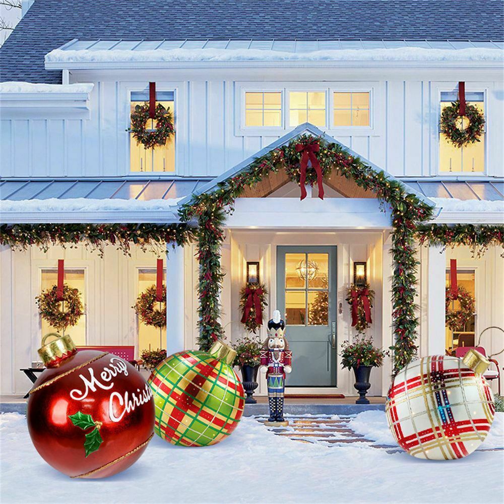 60CM Outdoor Christmas Inflatable Decorated Ball - wonderfulandamazingstuff