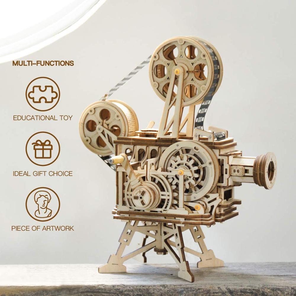 Hand Crank Projector 3D Wooden Puzzle - wonderfulandamazingstuff