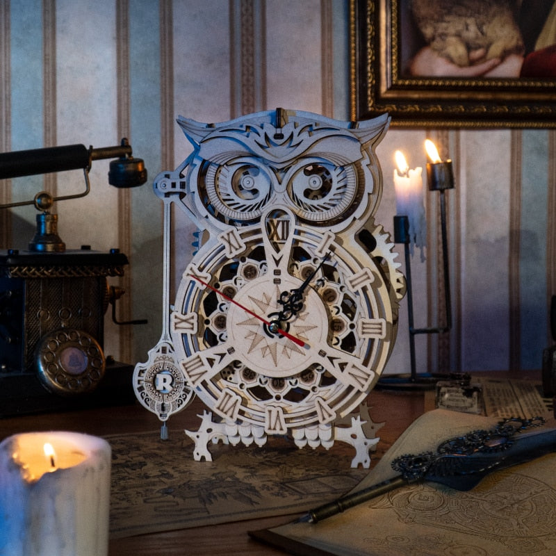 3D Wooden Owl Clock - wonderfulandamazingstuff