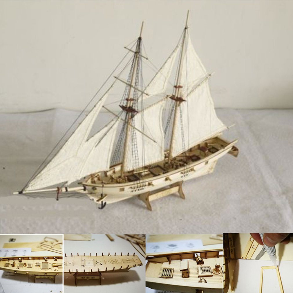 3D Wooden Sailboat Modeling Kit - wonderfulandamazingstuff