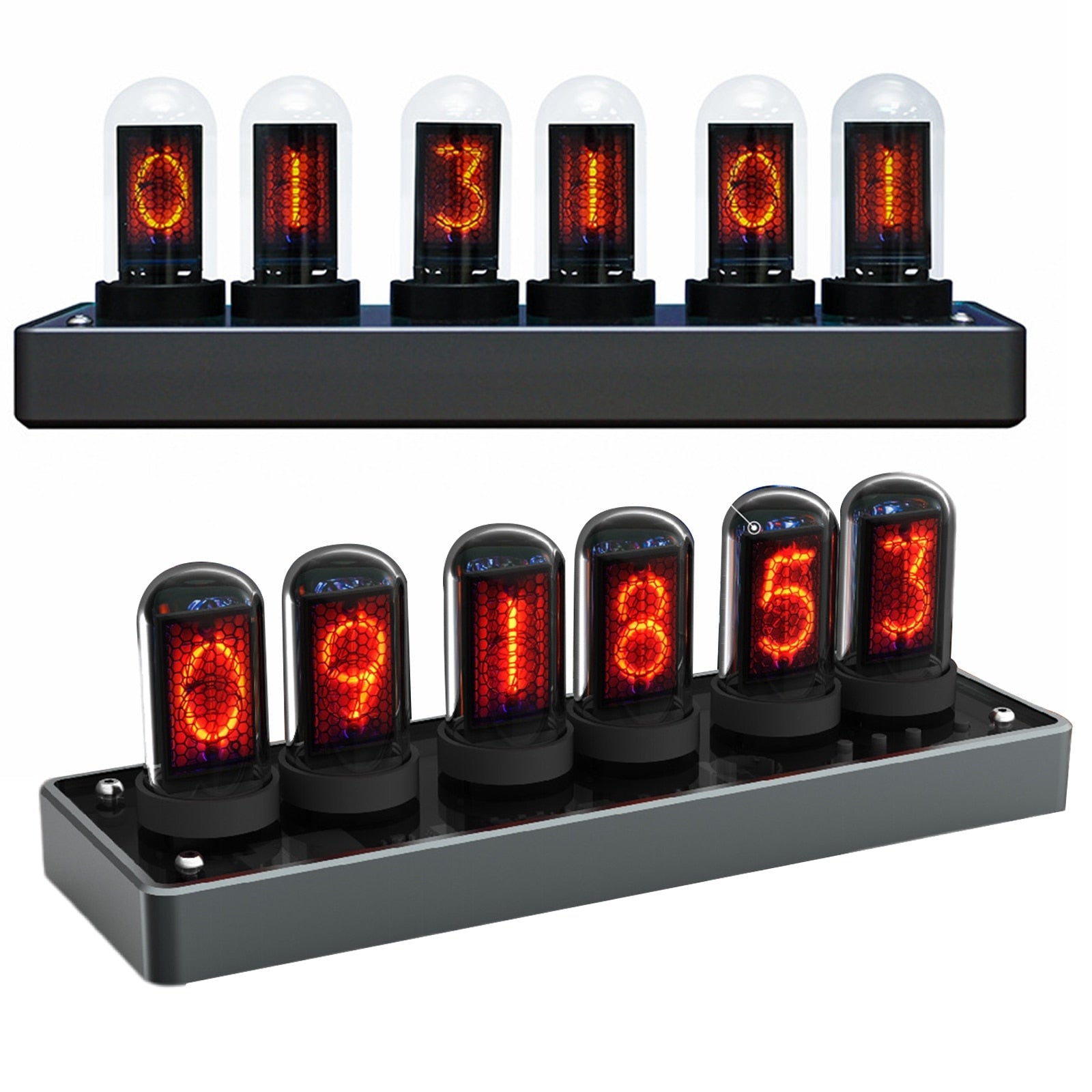 Color LED Digital Retro Glow Analog Nixie Tube Clock - wonderfulandamazingstuff