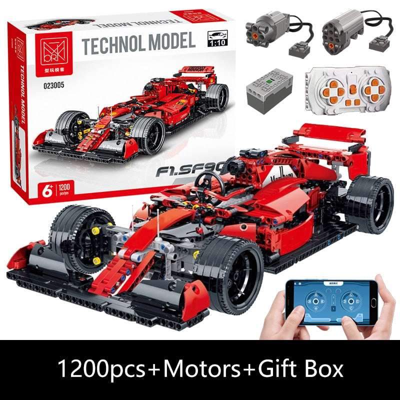 Remote Control Moter Power F1 Car Building Blocks Bricks - wonderfulandamazingstuff