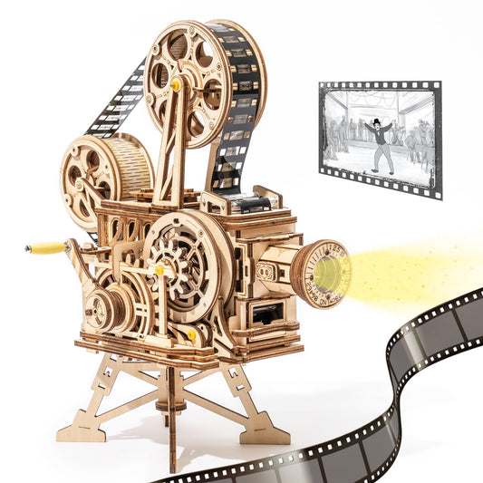 Hand Crank Projector 3D Wooden Puzzle - wonderfulandamazingstuff