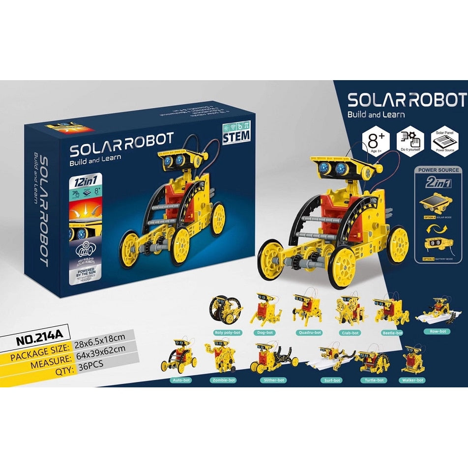 12 in 1 Science Solar Experiment  Robot - wonderfulandamazingstuff