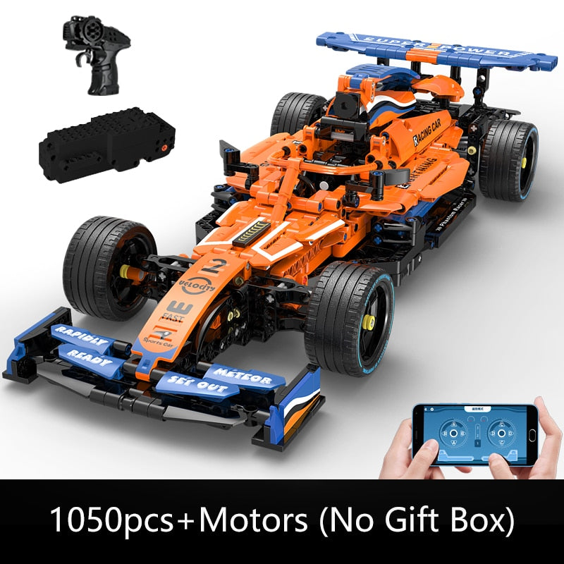 Remote Control Moter Power F1 Car Building Blocks Bricks - wonderfulandamazingstuff