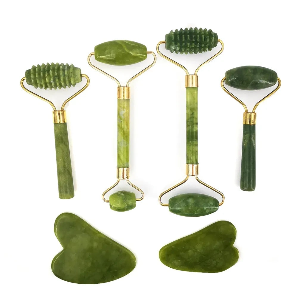 Massage Roller Double Head Jade Stone Face Lift - wonderfulandamazingstuff