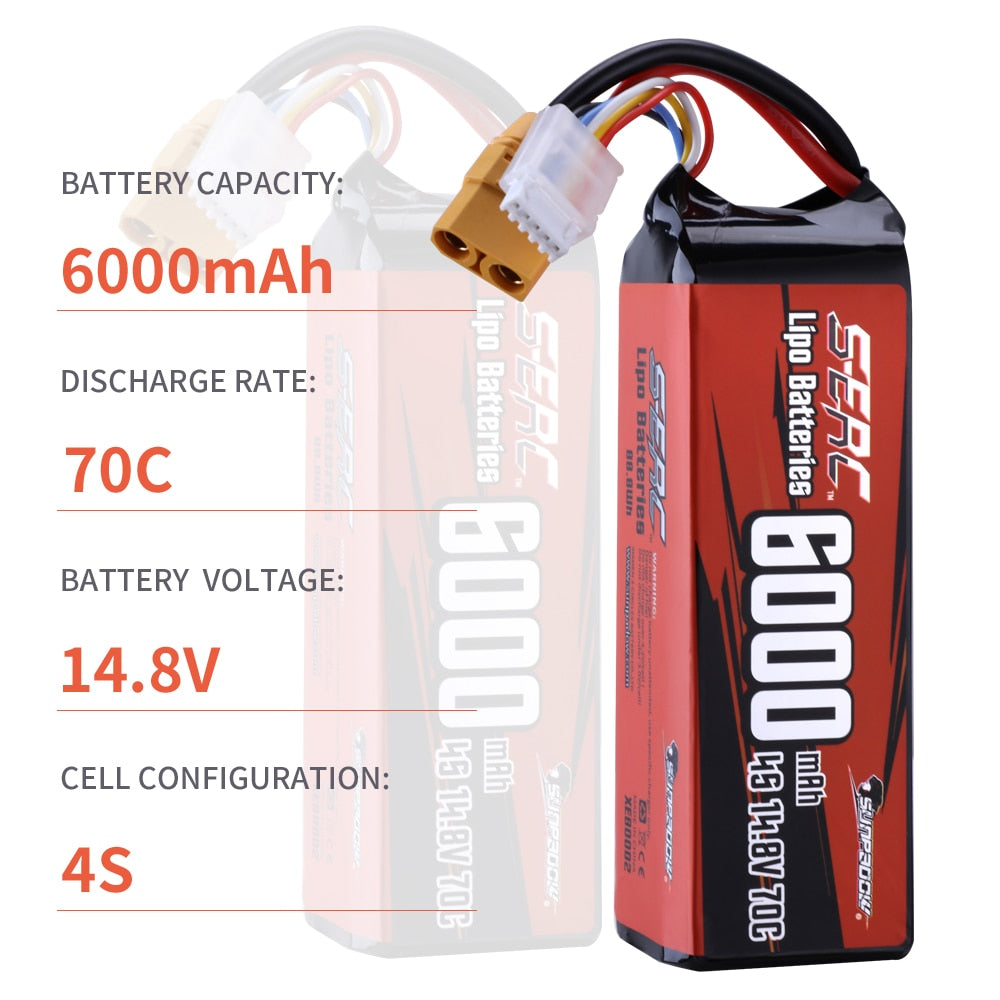 Lipo Battery 14.8V 6000mAh 7300mAh - wonderfulandamazingstuff