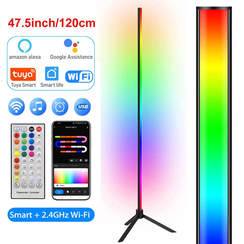 Bluetooth/Wifi Rgb Led Floor Lights with Remote - wonderfulandamazingstuff