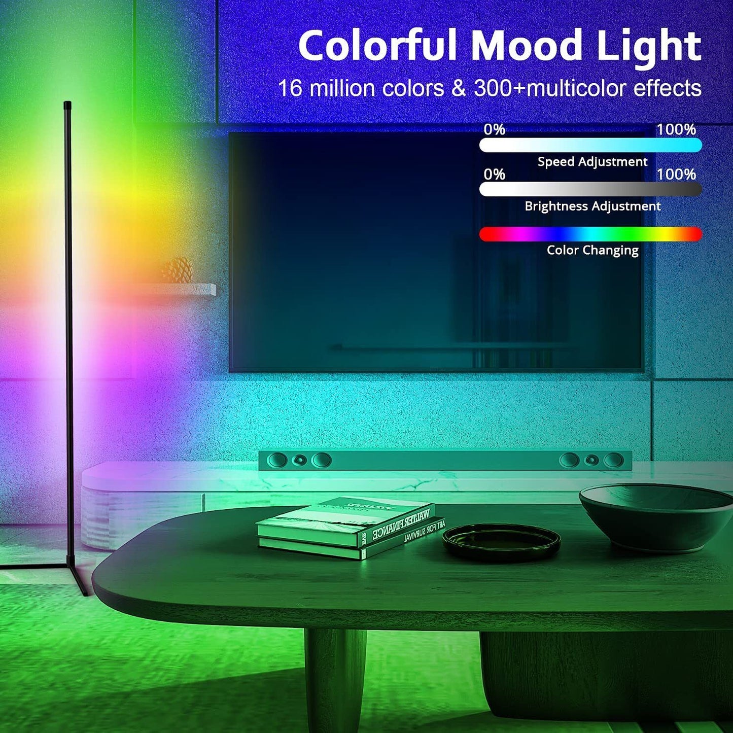 Bluetooth/Wifi Rgb Led Floor Lights with Remote - wonderfulandamazingstuff