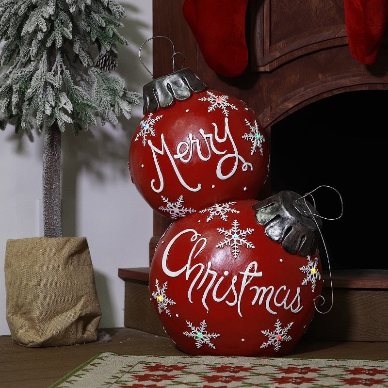 Light-Up Freestanding Christmas Ball Ornament Decor - wonderfulandamazingstuff