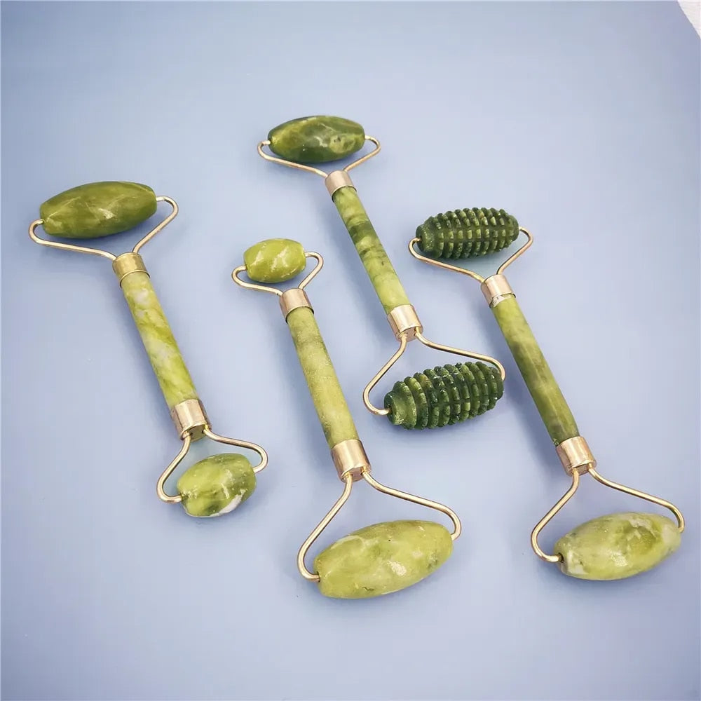 Massage Roller Double Head Jade Stone Face Lift - wonderfulandamazingstuff