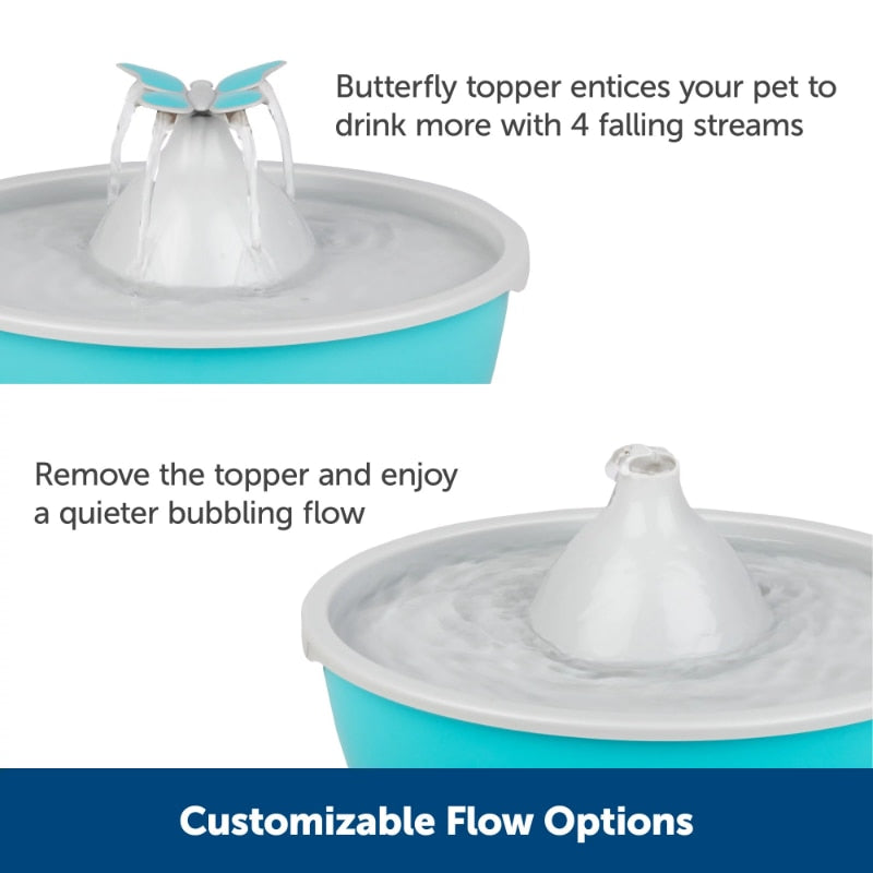 Drinkwell Butterfly Pet Fountain - Automatic Dog and Cat Water Bowl - wonderfulandamazingstuff