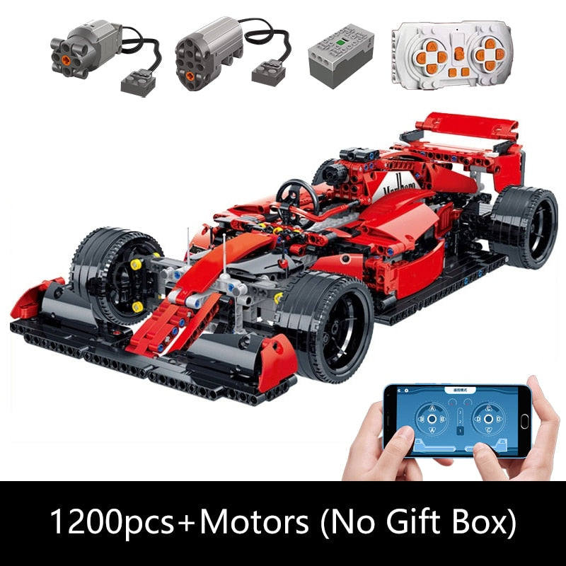 Remote Control Moter Power F1 Car Building Blocks Bricks - wonderfulandamazingstuff