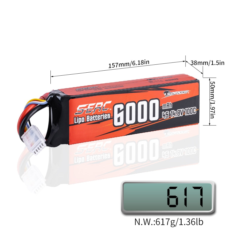 Lipo Battery 14.8V 6000mAh 7300mAh - wonderfulandamazingstuff