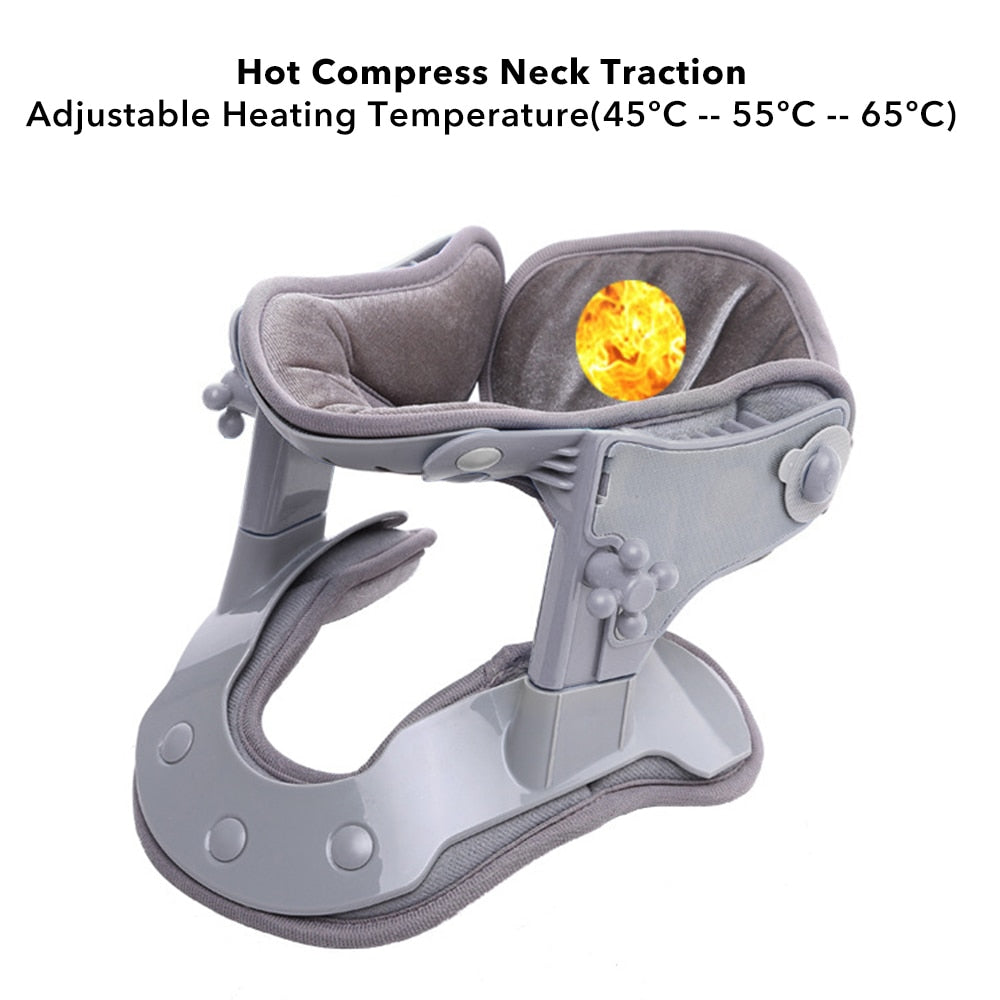 Heating Neck Stretch Collar Cervical Traction Hot Compression - wonderfulandamazingstuff