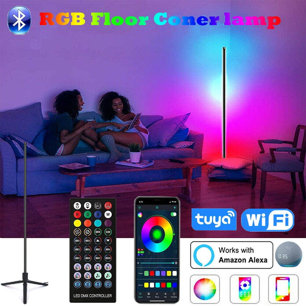 Bluetooth/Wifi Rgb Led Floor Lights with Remote - wonderfulandamazingstuff