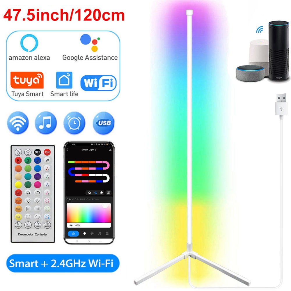 Bluetooth/Wifi Rgb Led Floor Lights with Remote - wonderfulandamazingstuff