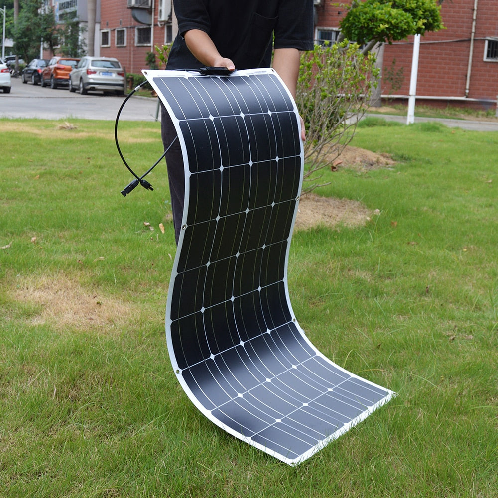 18V 100W 300W Waterproof  Flexible Monocrystalline Solar Panel - wonderfulandamazingstuff