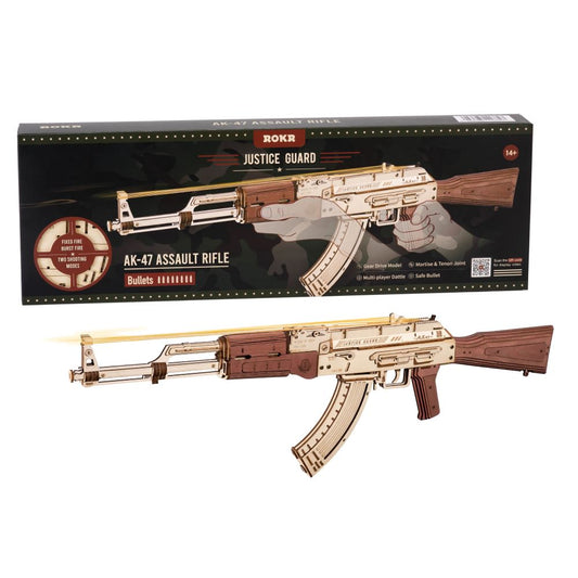 AK47 Automatic Rifle 3D Wooden Puzzle - wonderfulandamazingstuff