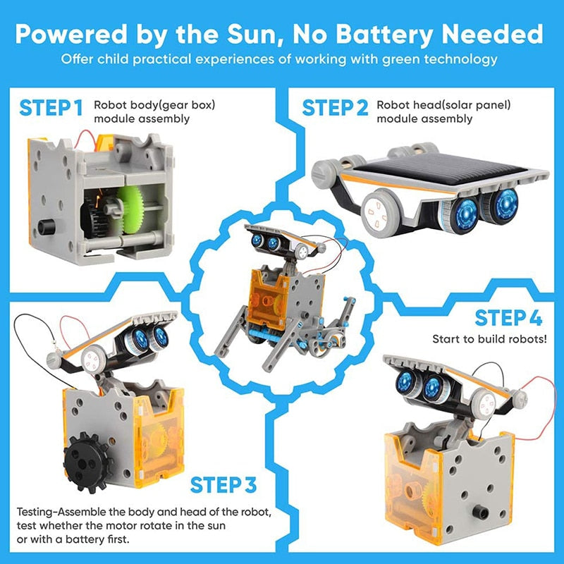 12 in 1 Science Solar Experiment  Robot - wonderfulandamazingstuff