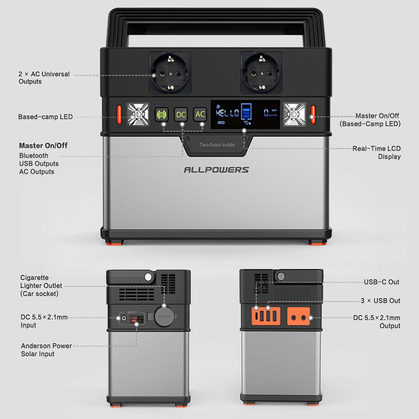 Portable 288Wh / 78000mAh PowerStation with DC / AC Inverter - wonderfulandamazingstuff