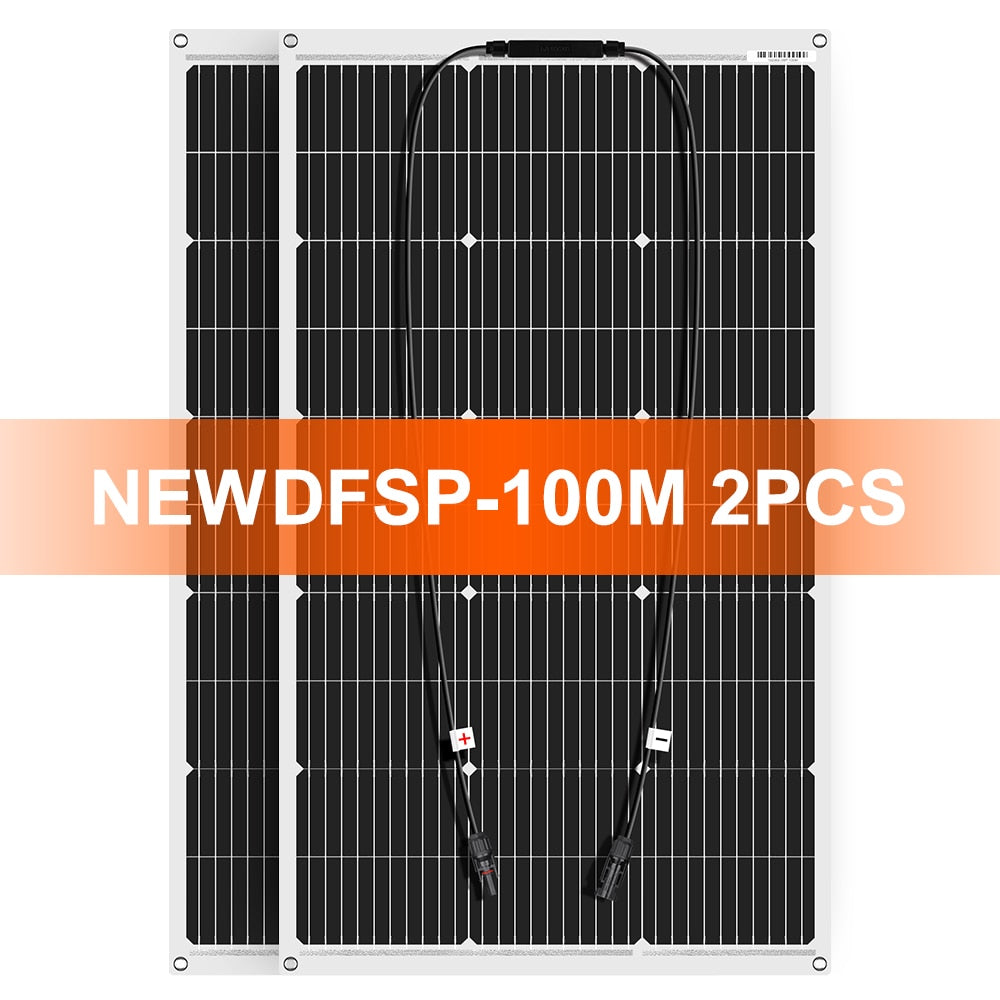 18V 100W 300W Waterproof  Flexible Monocrystalline Solar Panel - wonderfulandamazingstuff