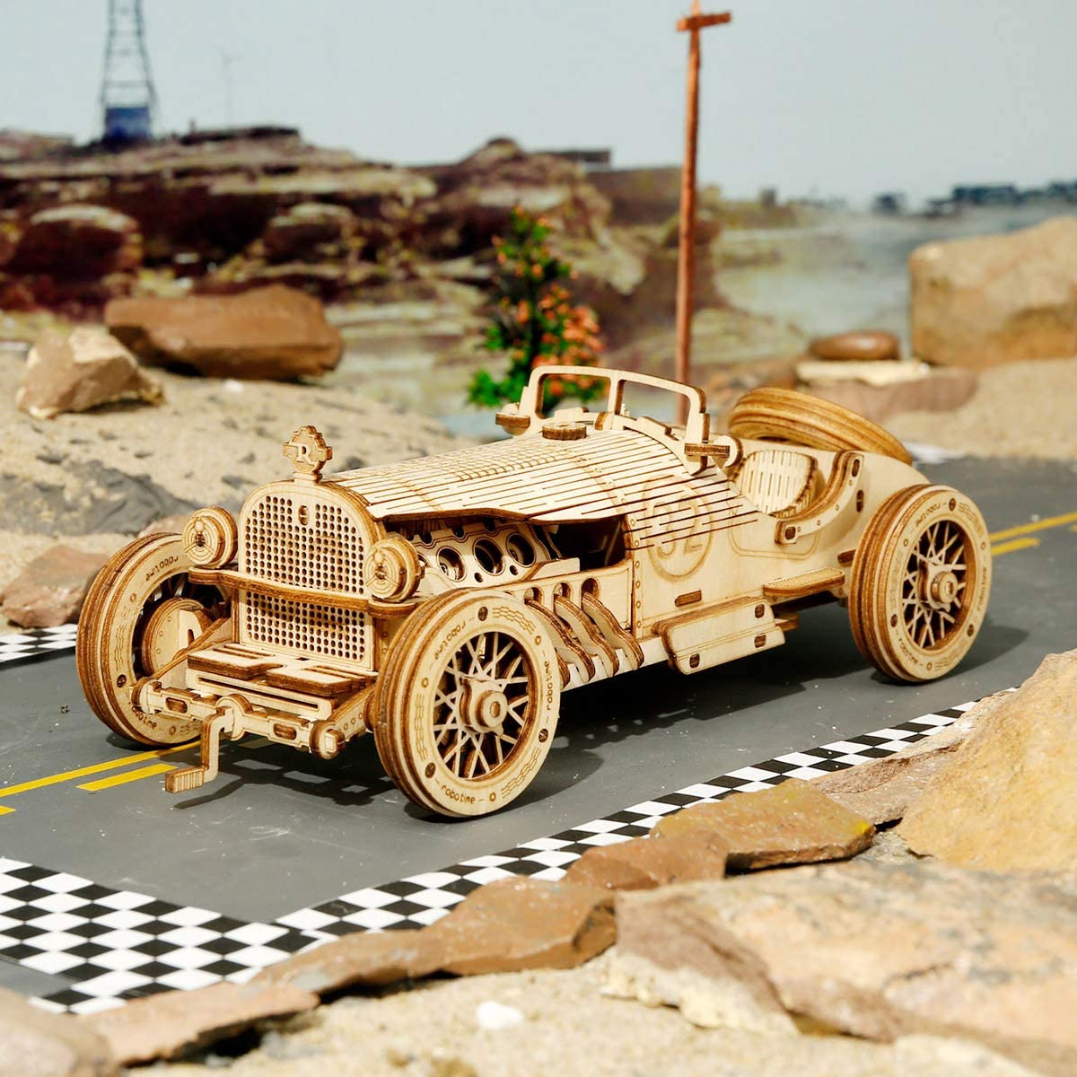 3D Wooden Puzzle with Movable Steam Train,Car & Jeep - wonderfulandamazingstuff