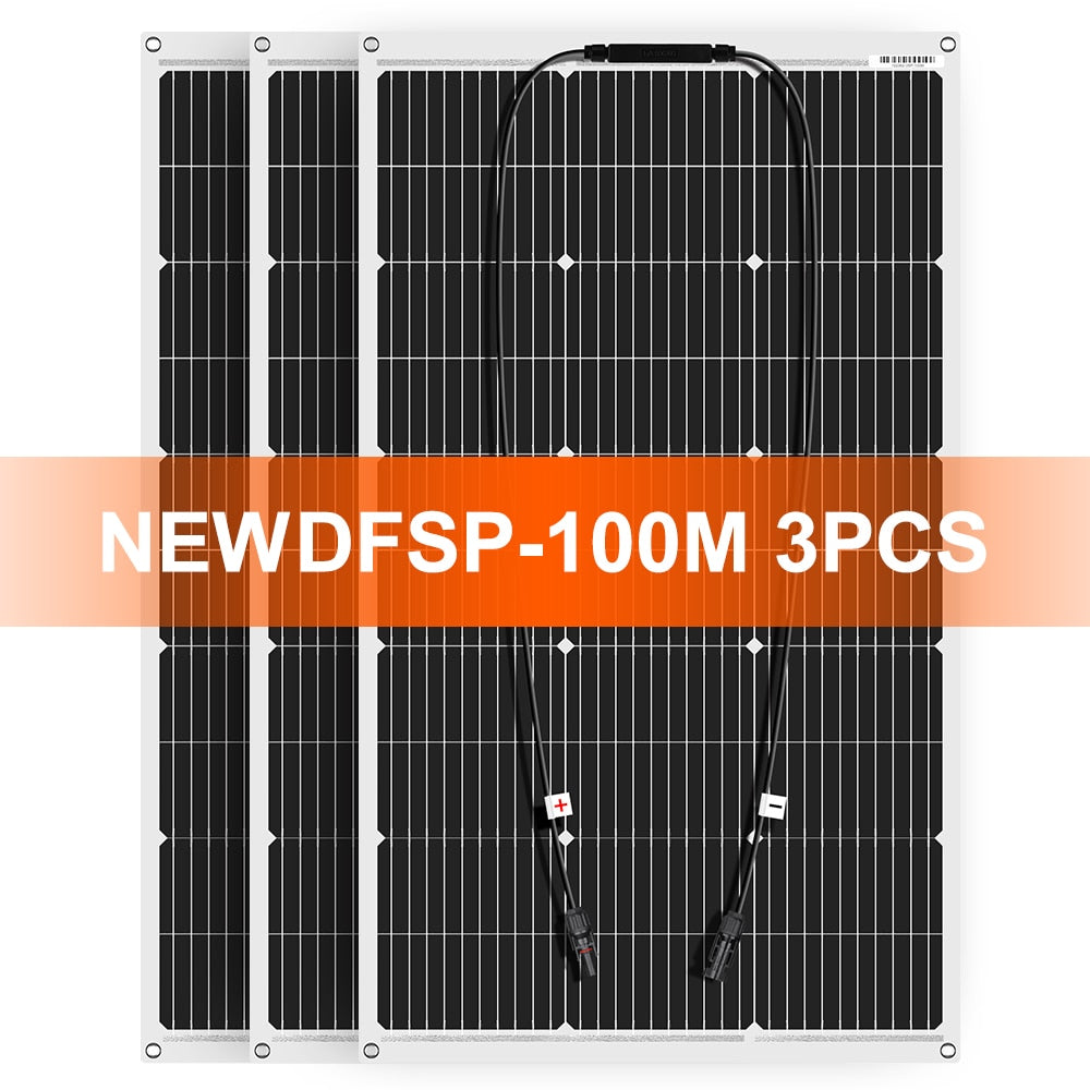 18V 100W 300W Waterproof  Flexible Monocrystalline Solar Panel - wonderfulandamazingstuff