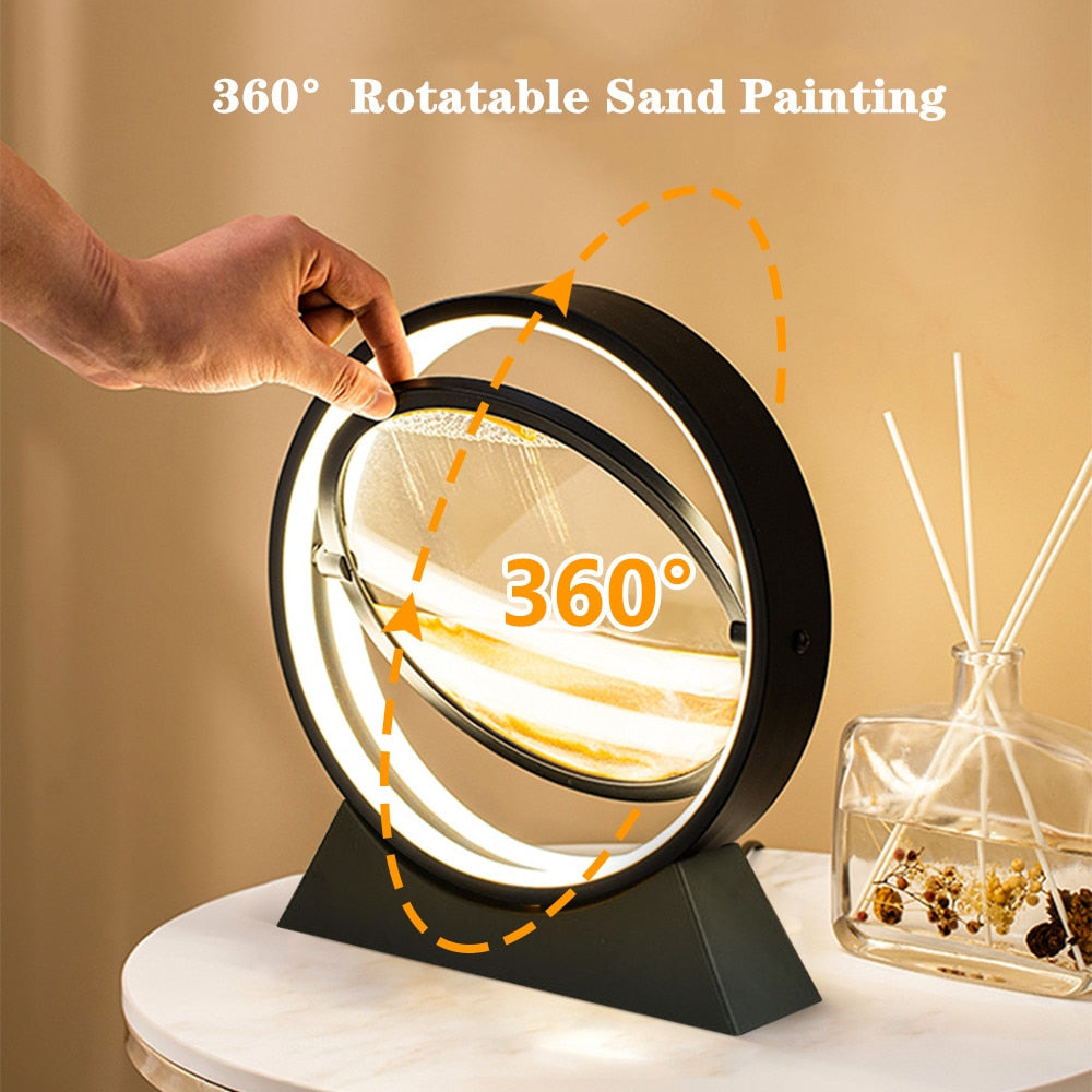 3D Hourglass Quicksand Table Lamp - wonderfulandamazingstuff