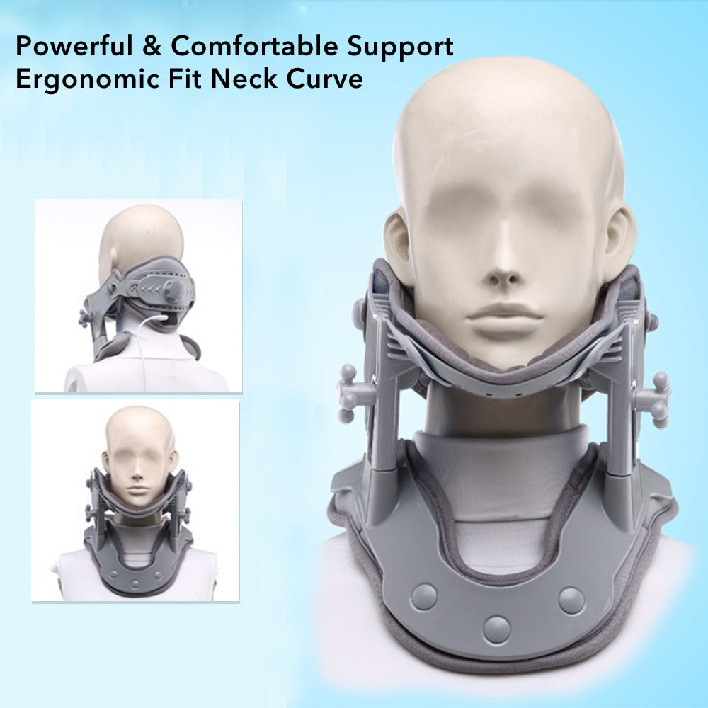 Heating Neck Stretch Collar Cervical Traction Hot Compression - wonderfulandamazingstuff