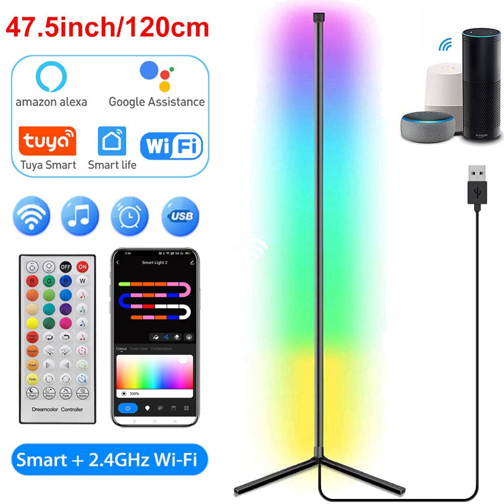 Bluetooth/Wifi Rgb Led Floor Lights with Remote - wonderfulandamazingstuff