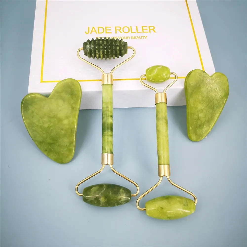 Massage Roller Double Head Jade Stone Face Lift - wonderfulandamazingstuff