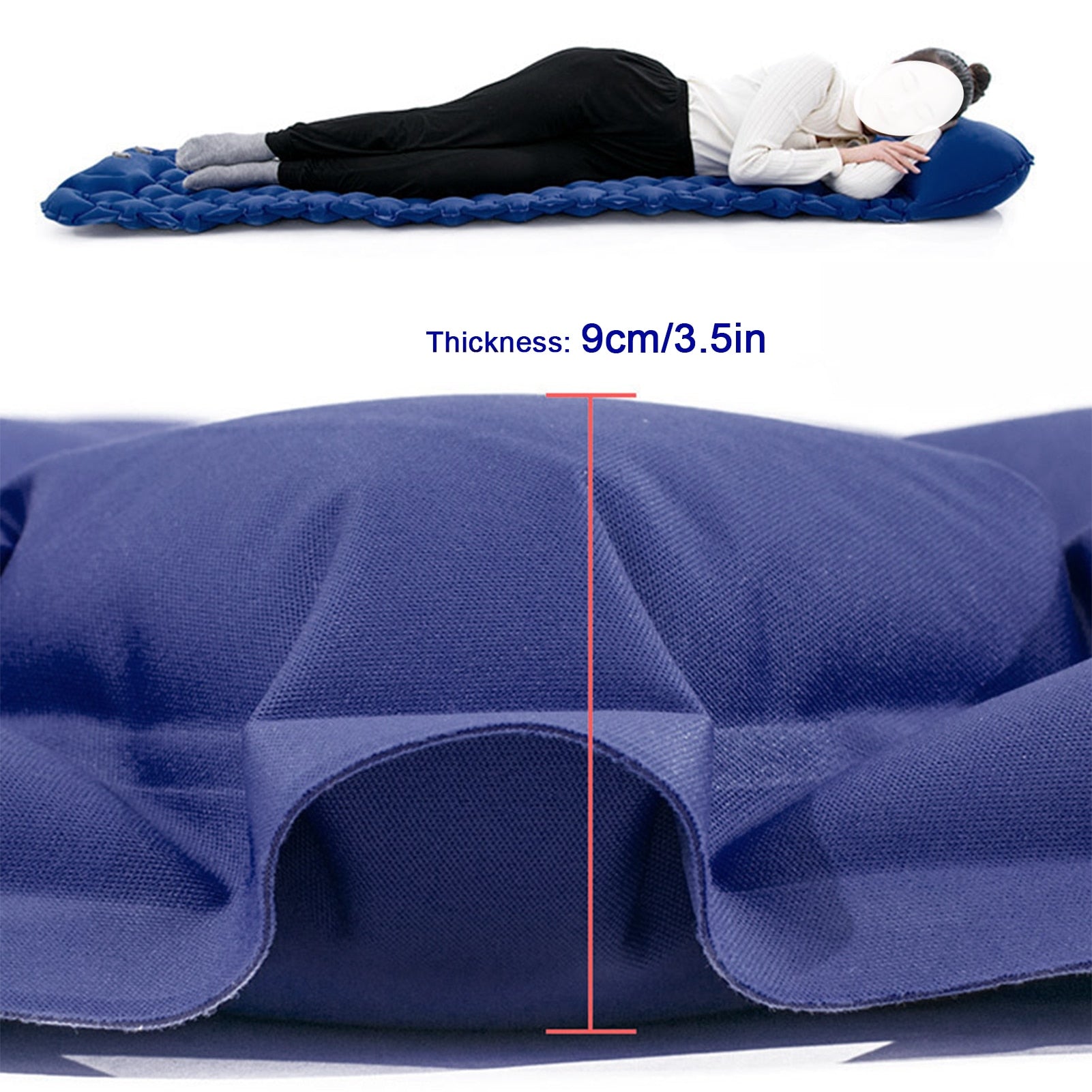 Inflatable Mattress Double/Single Camping Mat with Air Pillow - wonderfulandamazingstuff