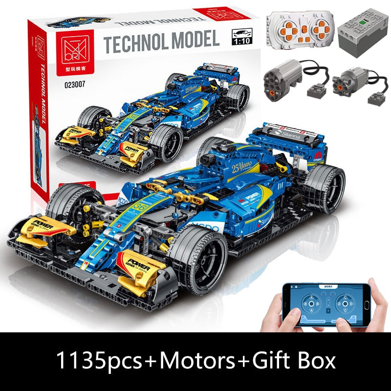 Remote Control Moter Power F1 Car Building Blocks Bricks - wonderfulandamazingstuff