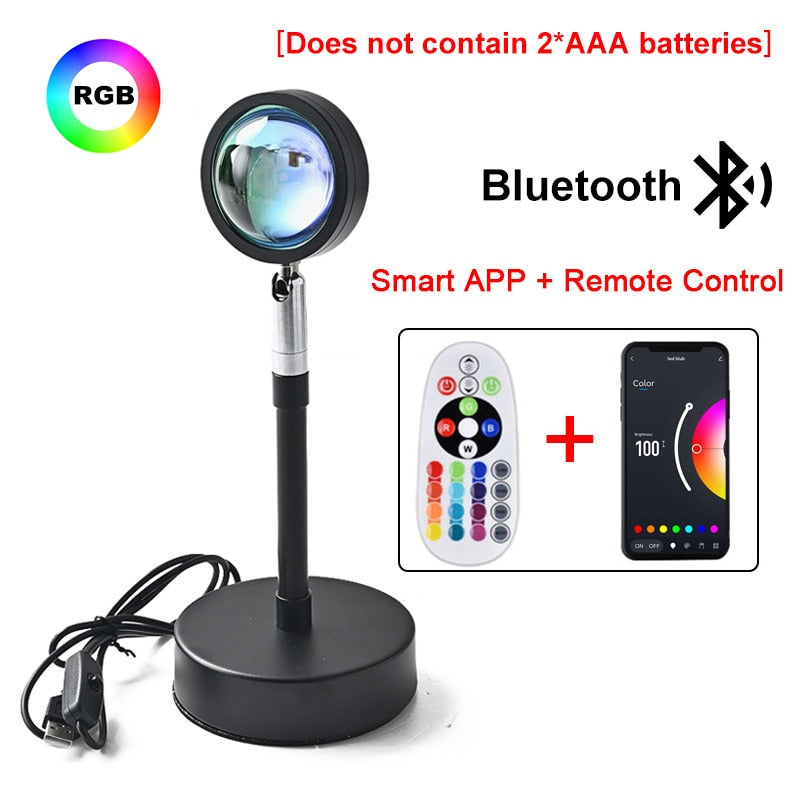 Sunset Rainbow Lamp WiFi RGB Remote Control - wonderfulandamazingstuff