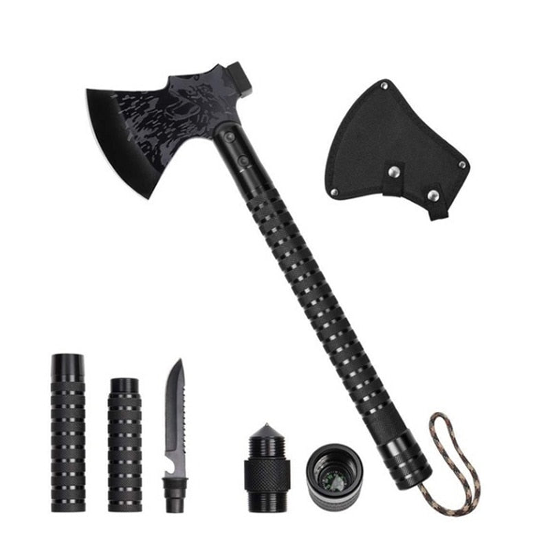 Foldable Camping Axe Multi-Tool Survival Kit - wonderfulandamazingstuff