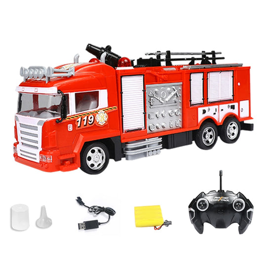 4channel Radio-controlled Fire Engine truck With Spray Function - wonderfulandamazingstuff