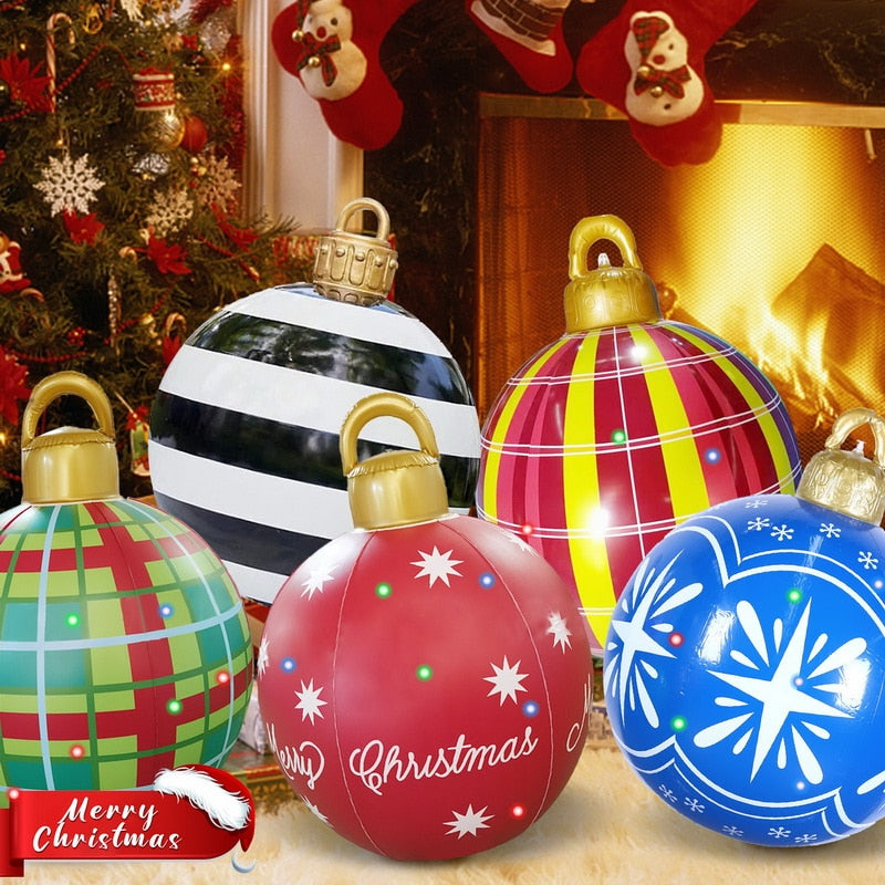 60CM Outdoor Christmas Inflatable Decorated Ball - wonderfulandamazingstuff