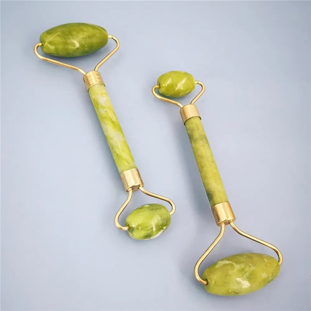 Massage Roller Double Head Jade Stone Face Lift - wonderfulandamazingstuff