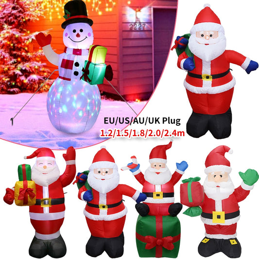 LED Christmas Inflatable Snowman & Santa Claus Decorations - wonderfulandamazingstuff