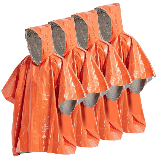 4/8pcs Emergency Rain Poncho Thermal Blanket - wonderfulandamazingstuff