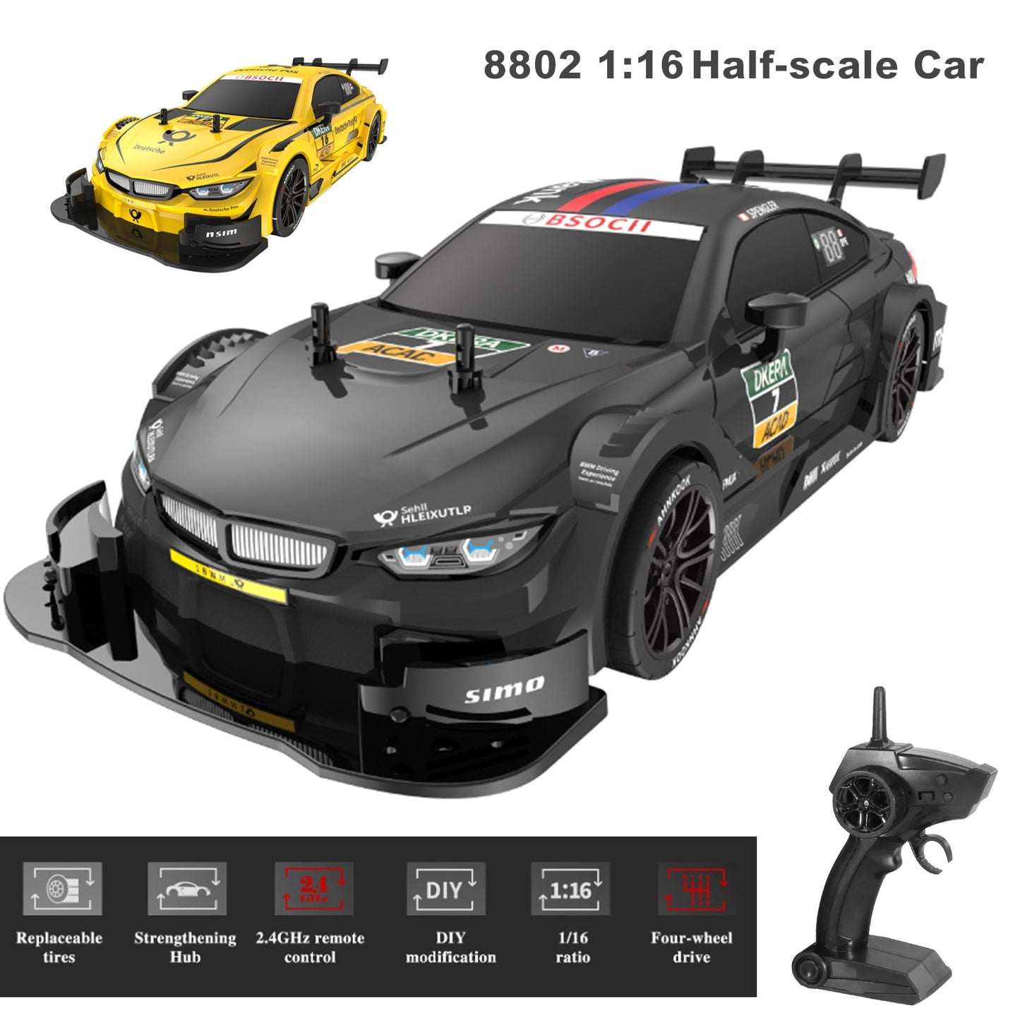 1:16 Scale Four-wheel Drive Remote Control Car - wonderfulandamazingstuff