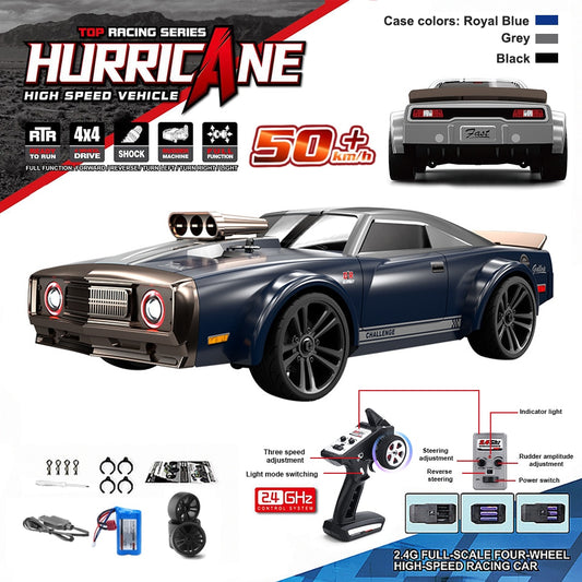 4WD LED Remote Control Muscle Drift Car - wonderfulandamazingstuff